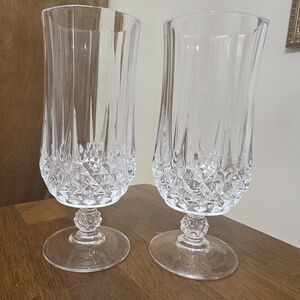 SOLD Vintage LONGCHAMP Cristal D'Arques Lead Crystal Iced Beverage Set Of 2